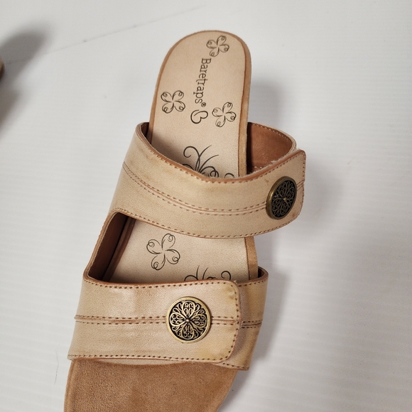 BareTraps Tan Winona Wedge Sandal  With Adjustable Straps Size 7 - Picture 6 of 7